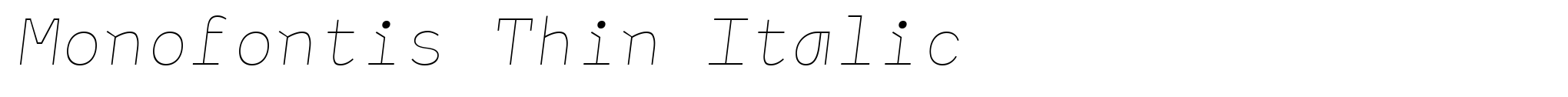 Monofontis Thin Italic image